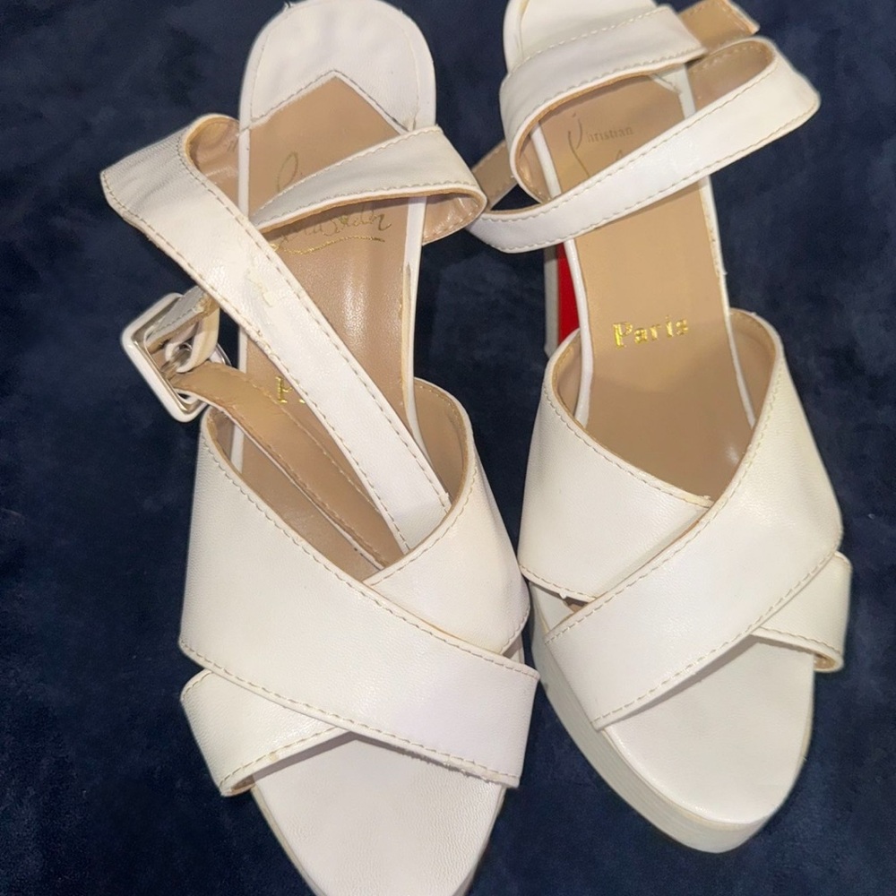 Christian Louboutin White Heels